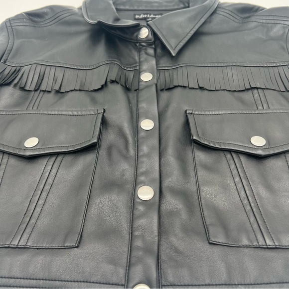 For Love & Lemons Afton Cropped Faux Leather Jacket – Size S - Picture 8 of 15